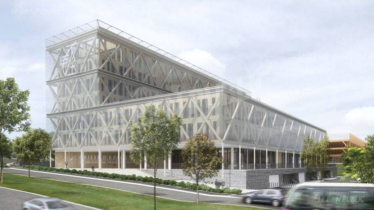 Nouveau siège de la Caisse d'Epargne BFC à Valmy (Dijon)